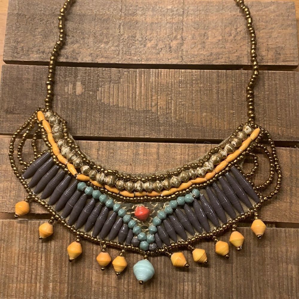 31 Bits Recycled Paper Bead Necklace